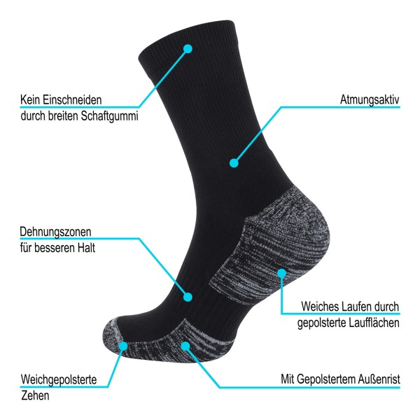 6 Paar Stark Soul Sportsocken Outdoorsocken 2103 features schwarz 1500px 600x600