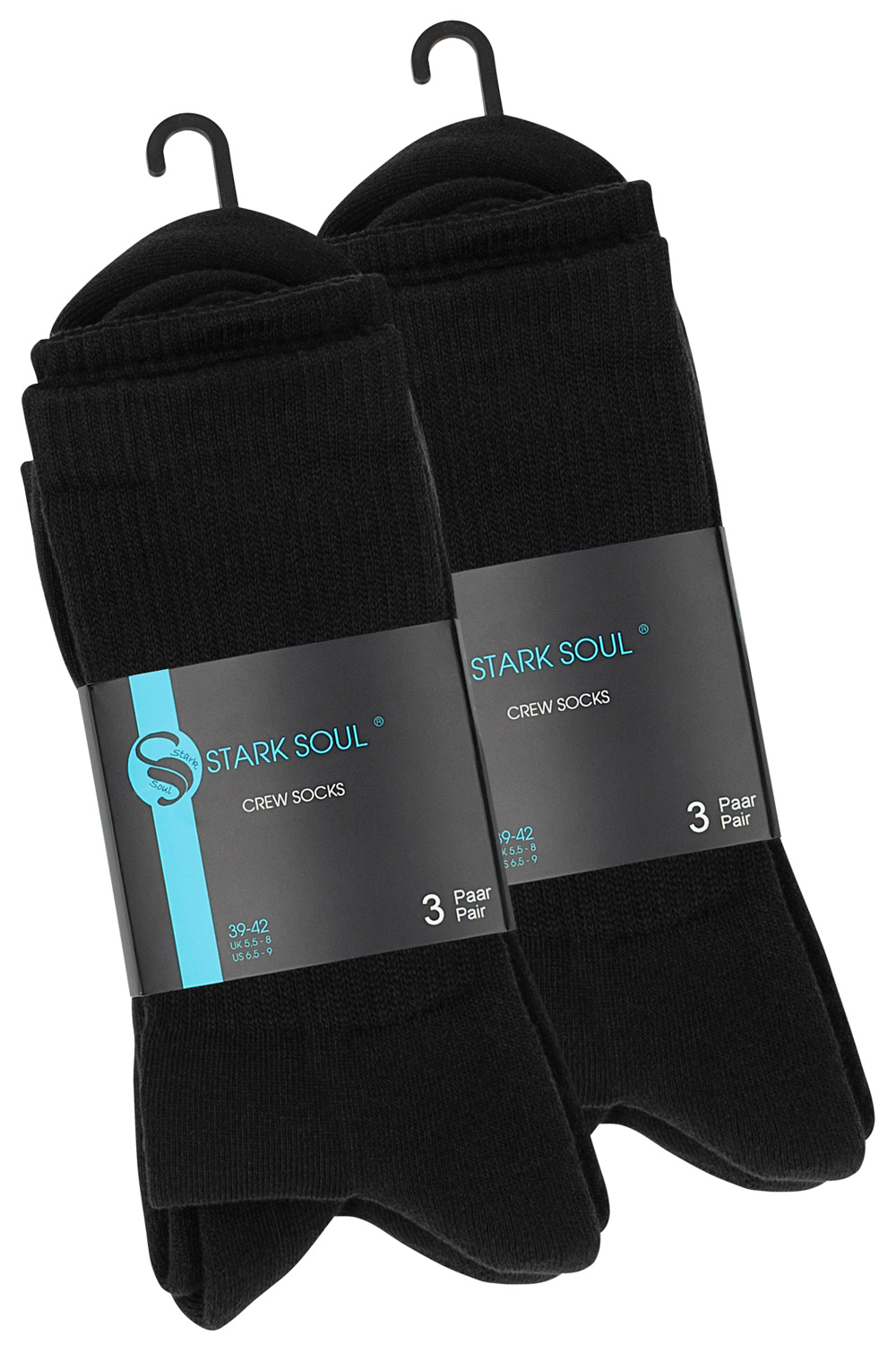 6 Paar Crew Sportsocken FROTTEESOHLE STARK SOUL 2089 schwarz pack 6er 1500px