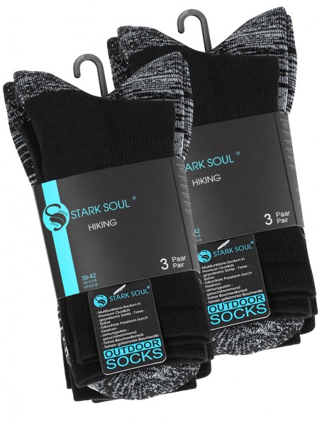 Outdoorsocken schwarz stark soul 2103 6erPack 600x600