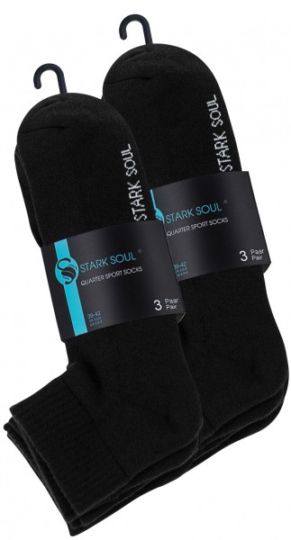 Sport Kurzschaftsocken schwarz stark soul 2100 6erPack schwarz 600x600